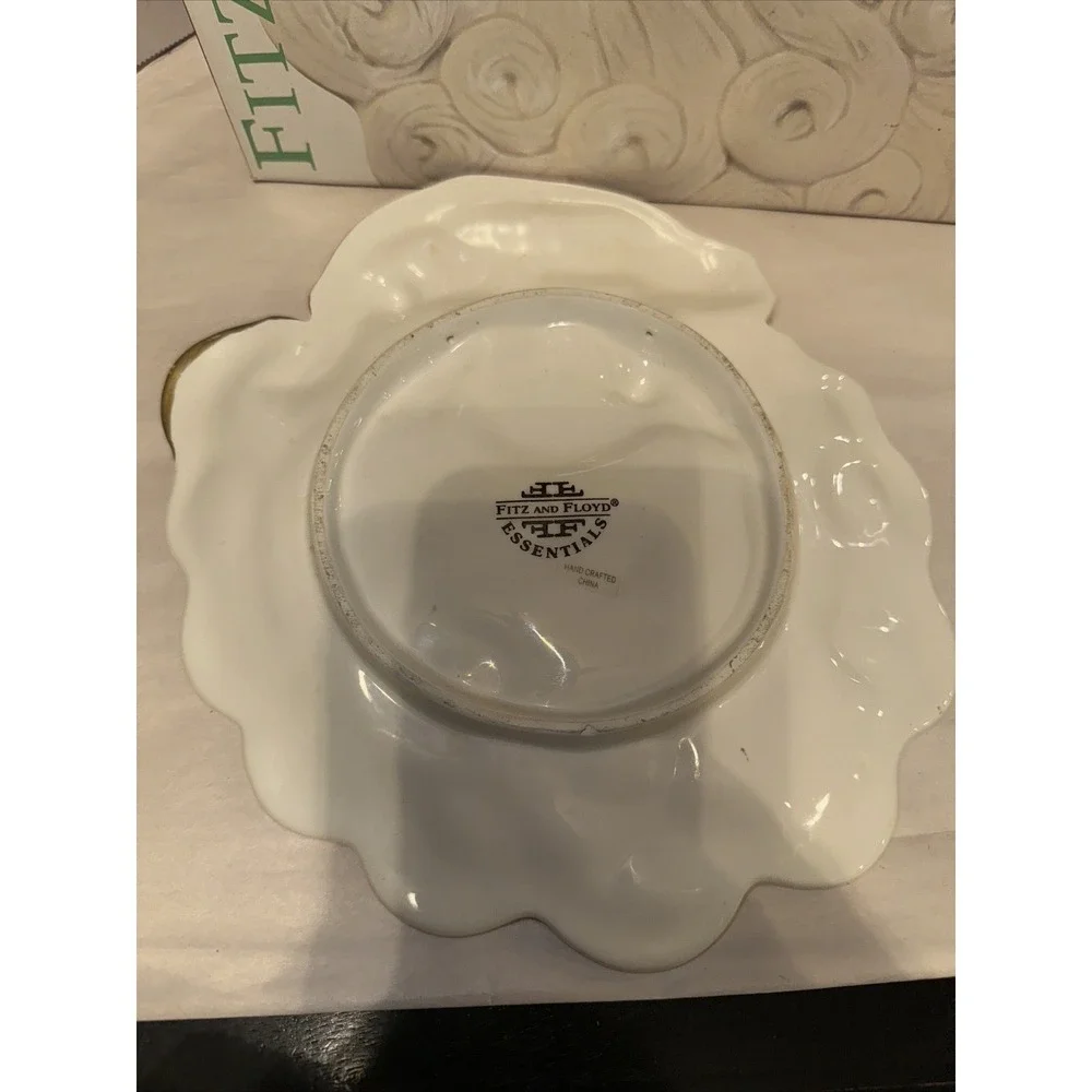 Vintage Fitz and Floyd Christmas Santa Claus‎ Cookie Appetizer Plate